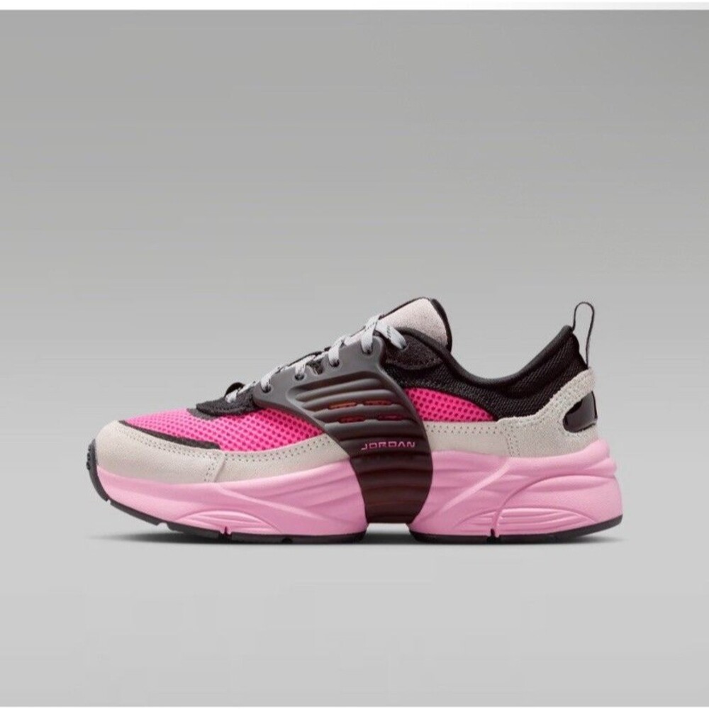 Jordan 116531-002 Pink Black Gray Unisex Kids Athletic Shoes Mesh Suede 7Y